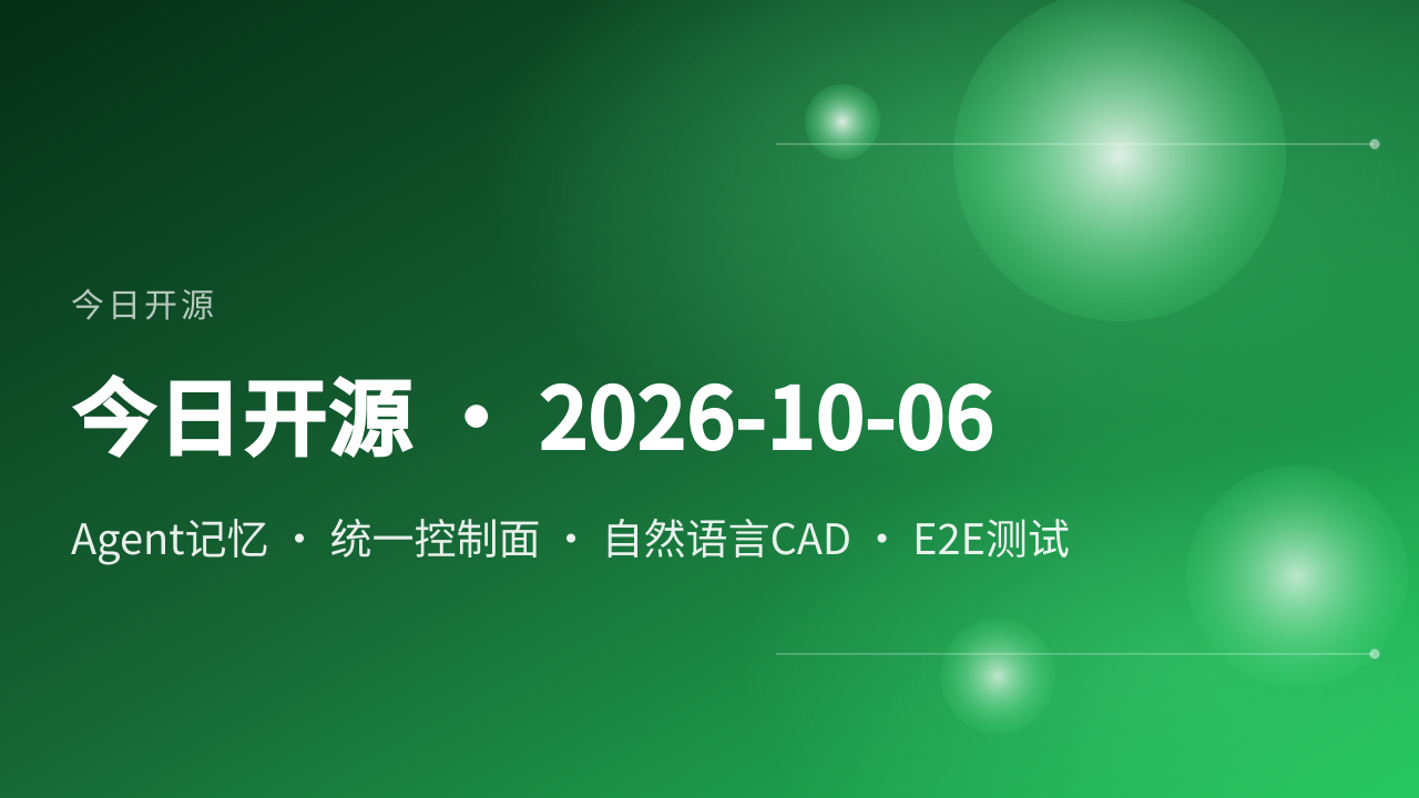 今日开源 · 2026-10-06